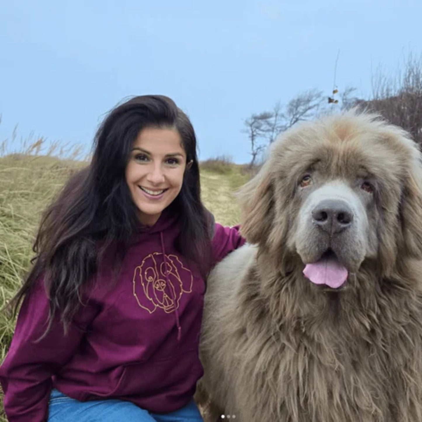 Custom Embroidered Dog Line Art – From Photo