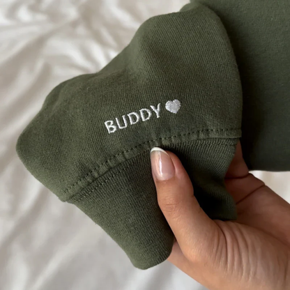 Custom Embroidered Dog Line Art – From Photo