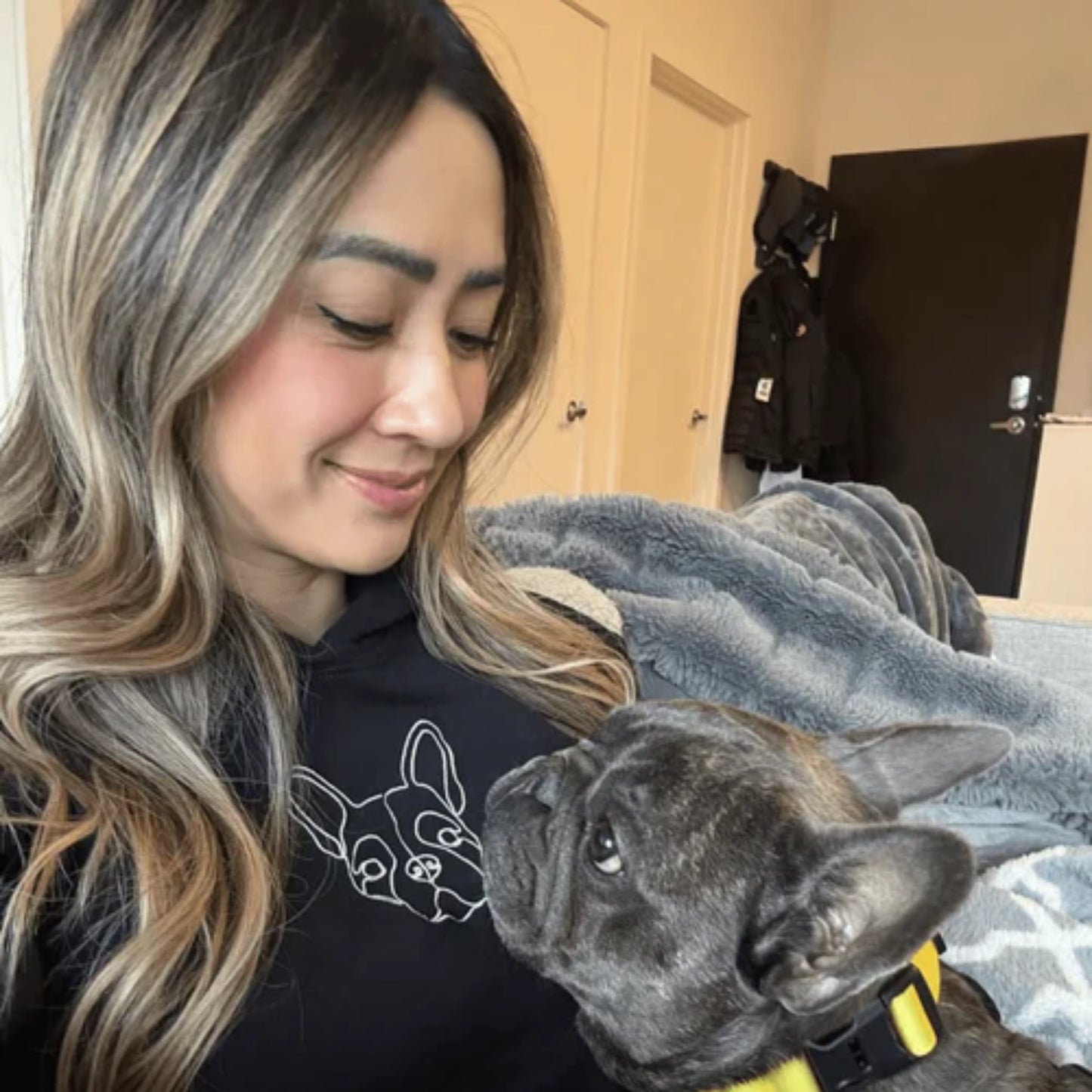 Custom Embroidered Dog Line Art – From Photo